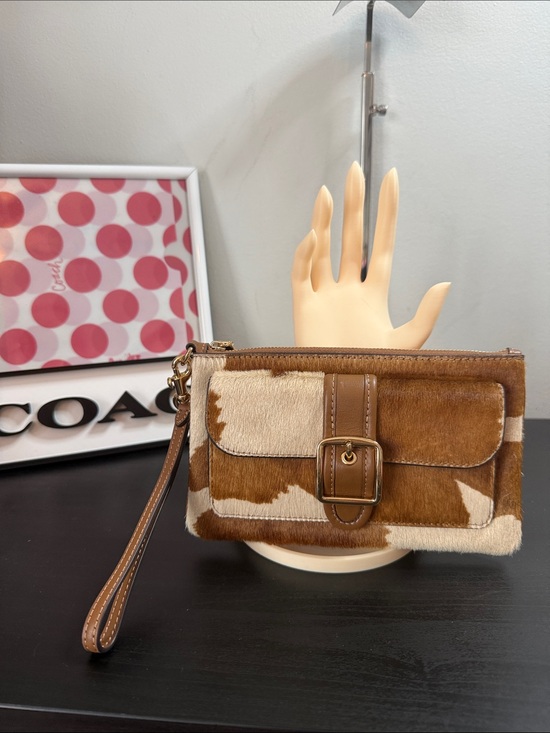 Coach Handbags - Coach Aston Calf Hair Buckle Wristlet